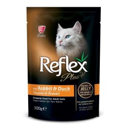 Reflex - Reflex Plus Pouch Jelly Tavşan ve Ördekli Jöleli Kedi Yaş Maması 100 Gr