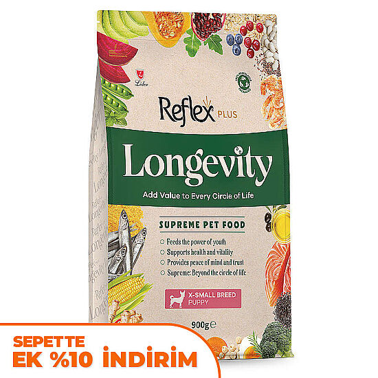 Reflex Plus Puppy Longevity Çok Küçük Irk Yavru Köpek Maması 900 Gr - 1