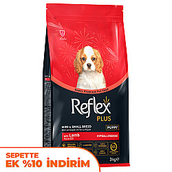 Reflex Plus Puppy Mini Small Kuzu Etli Küçük Irk Yavru Köpek Maması 3 Kg - Reflex