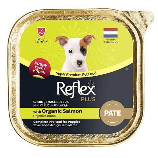 Reflex Plus Puppy Pate Organik Somonlu Küçük Irk Yavru Köpek Yaş Maması 85 Gr - 1