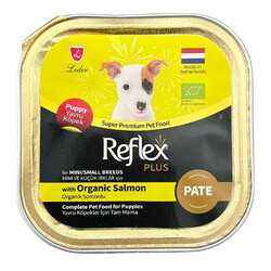 Reflex - Reflex Plus Puppy Pate Organik Somonlu Küçük Irk Yavru Köpek Yaş Maması 85 Gr