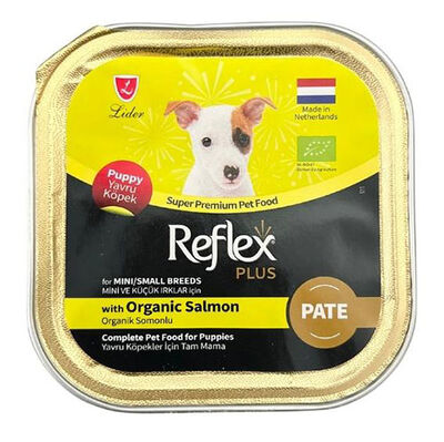 Reflex Plus Puppy Pate Organik Somonlu Küçük Irk Yavru Köpek Yaş Maması 85 Gr
