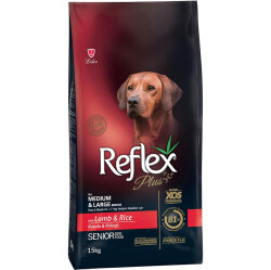 Reflex Plus Senior Orta ve Büyük Irk Kuzu Yaşlı Köpek Maması 15 Kg - Reflex