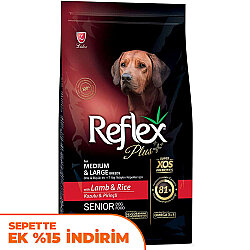 Reflex Plus Senior Orta ve Büyük Irk Kuzu Yaşlı Köpek Maması 3 Kg - Reflex