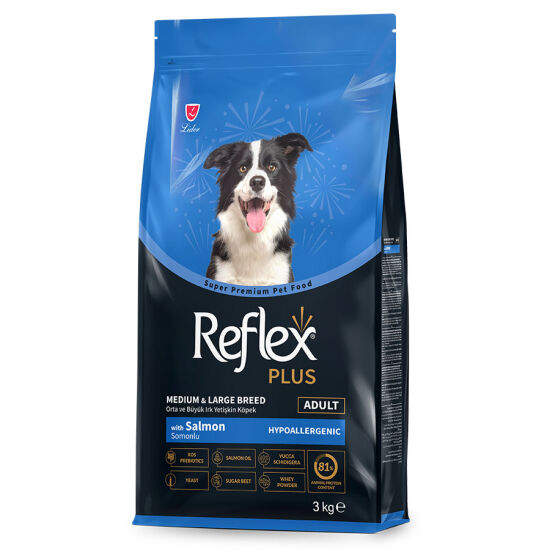 Reflex Plus Somonlu Orta ve Büyük Irk Köpek Maması 3 Kg - 1
