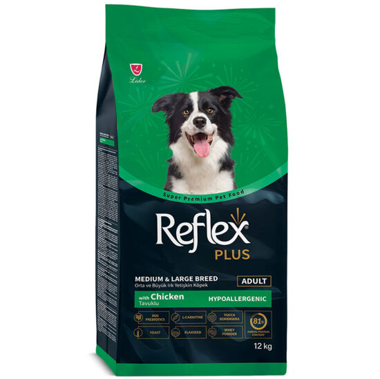 Reflex Plus Tavuk Etli Orta ve Büyük Irk Köpek Maması 12 Kg + 5 Adet Challenge 400 Gr Konserve - 2