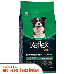 Reflex Plus Tavuk Etli Orta ve Büyük Irk Köpek Maması 12 Kg - Reflex