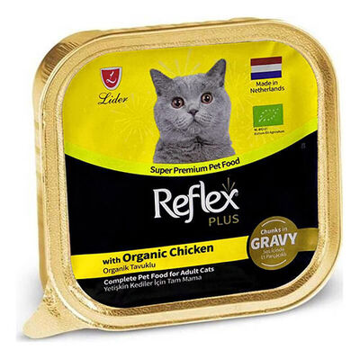Reflex Plus Organic Gravy Soslu Doğal Tavuklu Kedi Yaş Maması 85 Gr