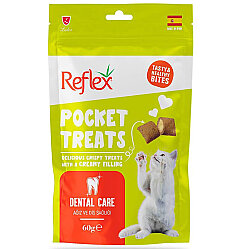 Reflex Pocket Treats Dental Care Ağız ve Diş Sağlığı Kedi Ödülü 60 Gr - Reflex