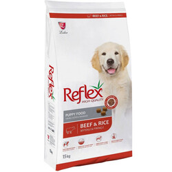 Reflex - Reflex Puppy Biftekli Yavru Köpek Maması 15 Kg + 4 Adet Temizlik Mendili