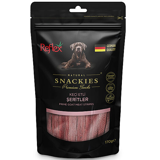 Reflex Snackies Keçi Etli Şeritleri Köpek Ödülü 170 Gr - 1
