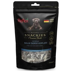 Reflex - Reflex Snackies Morina Balık Derisi Köpek Ödül Küpleri 130 Gr