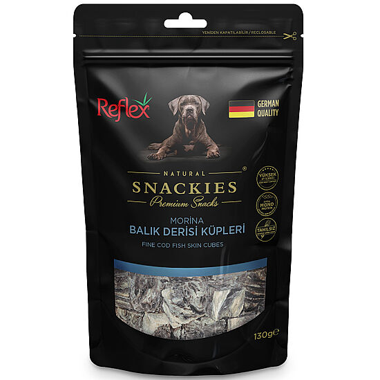 Reflex Snackies Morina Balık Derisi Köpek Ödül Küpleri 130 Gr - 1