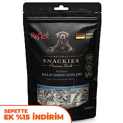 Reflex Snackies Morina Balık Derisi Köpek Ödül Küpleri 130 Gr - Reflex