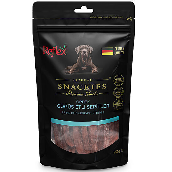 Reflex Snackies Ördek Göğsü Etli Şeritleri Köpek Ödülü 90 Gr - 1