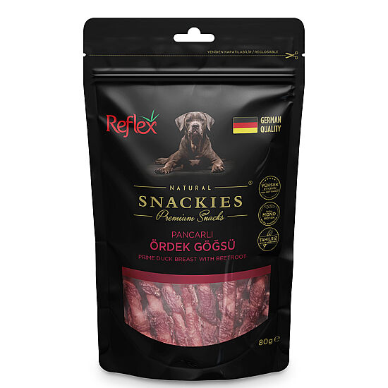 Reflex Natural Snackies Pancarlı Ördek Göğsü Köpek Ödülü 80 Gr - 1