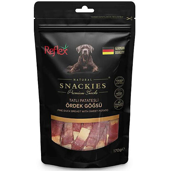 Reflex Snackies Tatlı Patates Ördek Göğsü Köpek Ödülü 170 Gr - 1