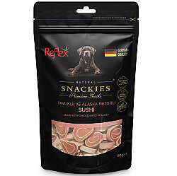 Reflex Snackies Tavuk ve Alaska Mezgitli Sushi Köpek Ödülü 90 Gr - Reflex
