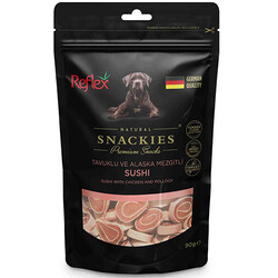 Reflex - Reflex Snackies Tavuk ve Alaska Mezgitli Sushi Köpek Ödülü 90 Gr