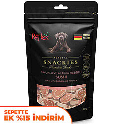 Reflex Snackies Tavuk ve Alaska Mezgitli Sushi Köpek Ödülü 90 Gr - Reflex