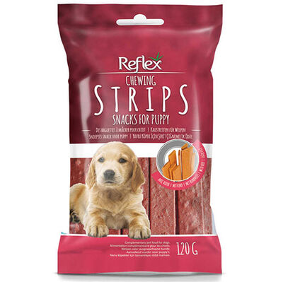Reflex Strips Biftek Puppy Şerit Çiğneme Yavru Köpek Ödülü 120 Gr