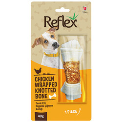 Reflex - Reflex Tavuk Etli Düğümlü Çiğneme Burgu Kemiği 40 Gr