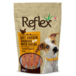 Reflex - Reflex Tavuk Etli Peynirli Sosis Köpek Ödülü 80 Gr