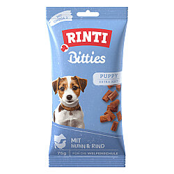 Rinti Bitties Puppy Tavuklu ve Sığır Etli Yavru Köpek Tamamlayıcı Ödül 75 Gr - Rinti