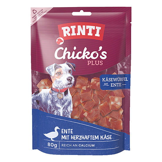 Rinti Chicko Plus Ördekli ve Peynirli Küp Köpek Ödülü 80 Gr - 1