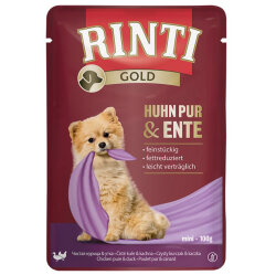 Rinti Pouch Gold Tavuk ve Ördek Etli Küçük Irk Köpek Yaş Maması 100 Gr - Rinti