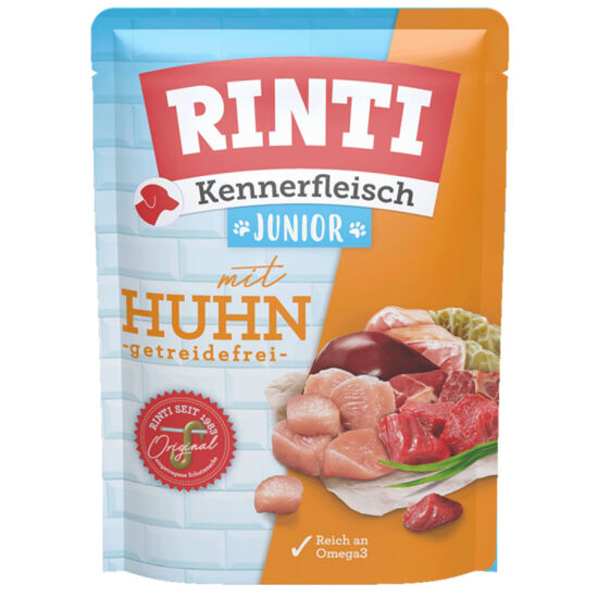 Rinti Pouch Junior Tavuk Etli Yavru Köpek Yaş Maması 400 Gr - 1