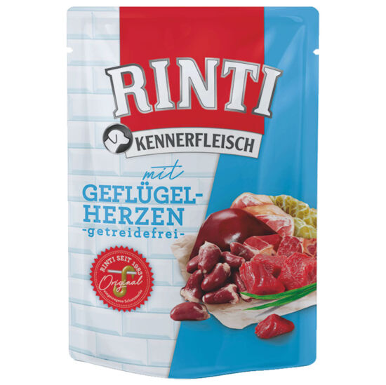 Rinti Pouch Sığır Etli ve Tavuk Yürekli Köpek Yaş Maması 400 Gr - 1