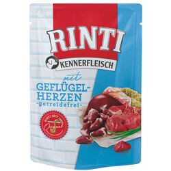 Rinti - Rinti Pouch Sığır Etli ve Tavuk Yürekli Köpek Yaş Maması 400 Gr