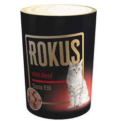 Rokus - Rokus Kırmızı ( Dana ) Etli Kedi Konservesi 410 Gr