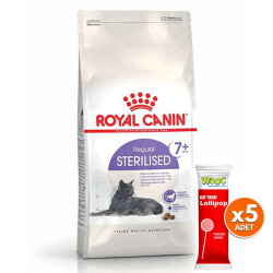 Royal Canin Sterilised +7 Kısırlaştırılmış Yaşlı Kedi Maması 1,5 Kg + 5 Adet Wooc Lolipop Ödül - Royal Canin