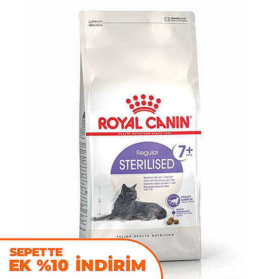 Royal Canin Sterilised +7 Kısırlaştırılmış Yaşlı Kedi Maması 1,5 Kg + Temizlik Mendili - 1