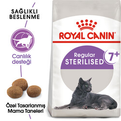 Royal Canin Sterilised +7 Kısırlaştırılmış Yaşlı Kedi Maması 1,5 Kg + Temizlik Mendili - Thumbnail