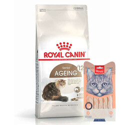 Royal Canin - Royal Canin Ageing +12 Yaşlı Kedi Maması 2 Kg + Wanpy Creamy Treat 5x14 Gr