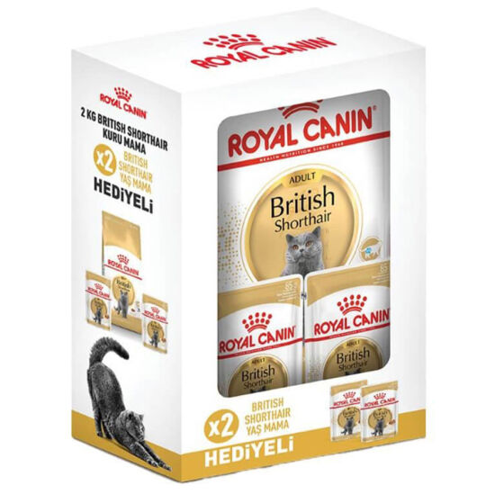 Royal Canin BOX British Shorthair Kedi Maması 2 Kg + 2 Adet Royal Canin Yaş Mama - 1