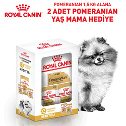 Royal Canin BOX Pomeranian Köpek Irk Maması 1,5 Kg + 2 Adet Royal Canin Pomeranian 85 Gr Yaş Mama - Royal Canin