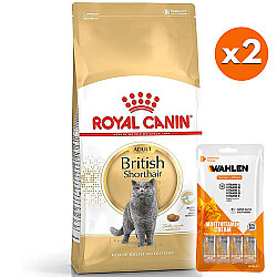 Royal Canin British Shorthair Irk Kedi Maması 4 Kg x 2 Adet + 4 Paket Wahlen Multivitamin 4x15 Gr - Royal Canin