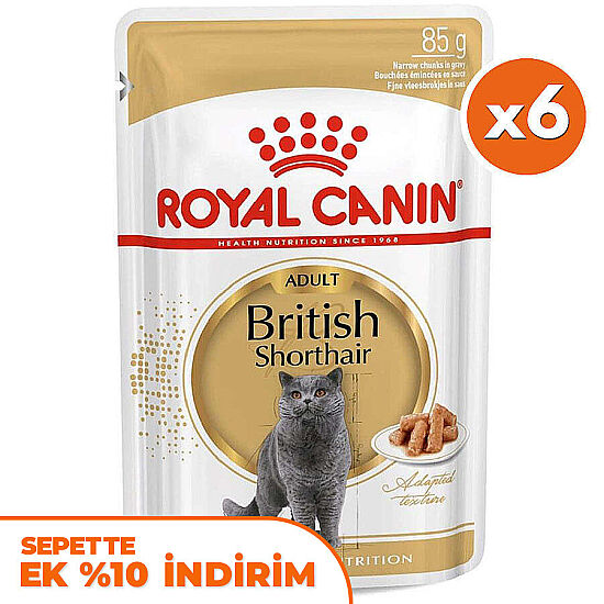 Royal Canin Pouch British Shorthair Irkına Özel Yaş Kedi Maması 85 Gr x 6 Adet - 1