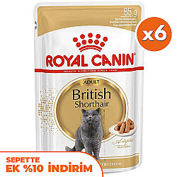 Royal Canin Pouch British Shorthair Irkına Özel Yaş Kedi Maması 85 Gr x 6 Adet - Royal Canin