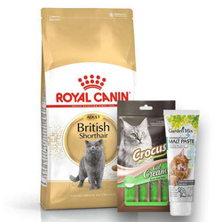 Royal Canin - Royal Canin British Shorthair Irk Kedi Maması 10 Kg + Crocus Cream 4x15 Gr + Garden Mix Paste