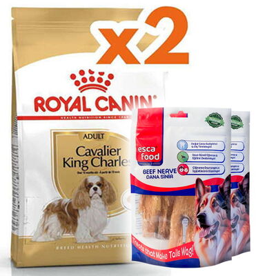Royal Canin Cavalier King Charles Köpek Maması 3 Kg x 2 Adet + 2 Adet Esca Food Köpek Ödülü