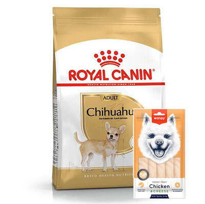 Royal Canin Chihuahua Yetişkin Köpek Maması 1,5 Kg + Wanpy Creamy Treat 5x14 Gr
