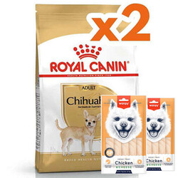 Royal Canin - Royal Canin Chihuahua Yetişkin Köpek Maması 1,5 Kg x 2 Adet + 2 Adet Wanpy Creamy Treat 5x14 Gr