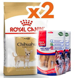 Royal Canin - Royal Canin Chihuahua Yetişkin Köpek Maması 1,5 Kg x 2 Adet + 2 Adet Esca Food Köpek Ödülü