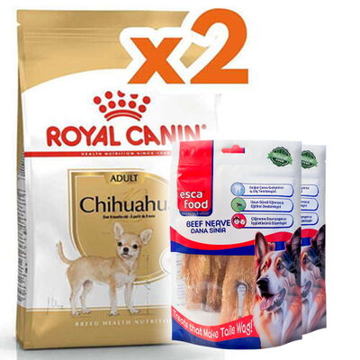 Royal Canin Chihuahua Yetişkin Köpek Maması 1,5 Kg x 2 Adet + 2 Adet Esca Food Köpek Ödülü