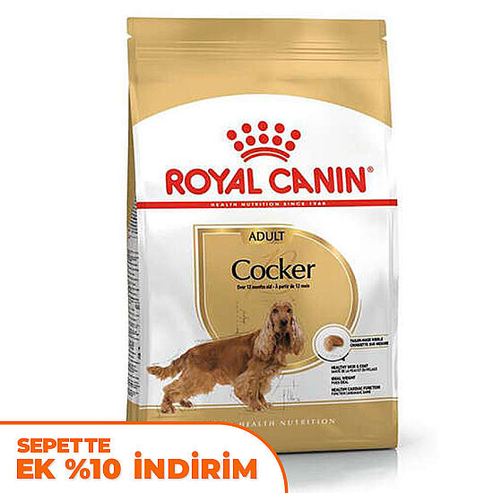 Royal Canin Cocker Irkına Özel Köpek Maması 3 Kg + Temizlik Mendili - 1